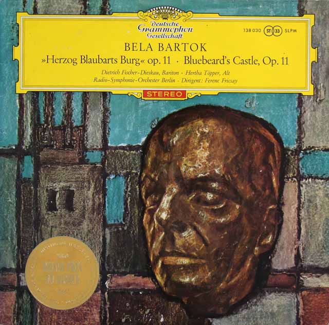 【赤ステレオ/独最初期盤】　フィッシャー=ディースカウ&フリッチャイのバルトーク/歌劇「青ひげ公の城」　独DGG　3533　LP レコード