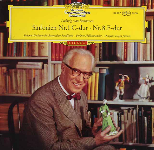 【赤ステレオ/独最初期盤】　ヨッフムのベートーヴェン/交響曲第1、8番　独DGG　3533　LP レコード