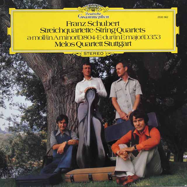 メロス四重奏団のシューベルト/弦楽四重奏曲第13番「ロザムンデ」ほか　独DGG　3533　LP レコード