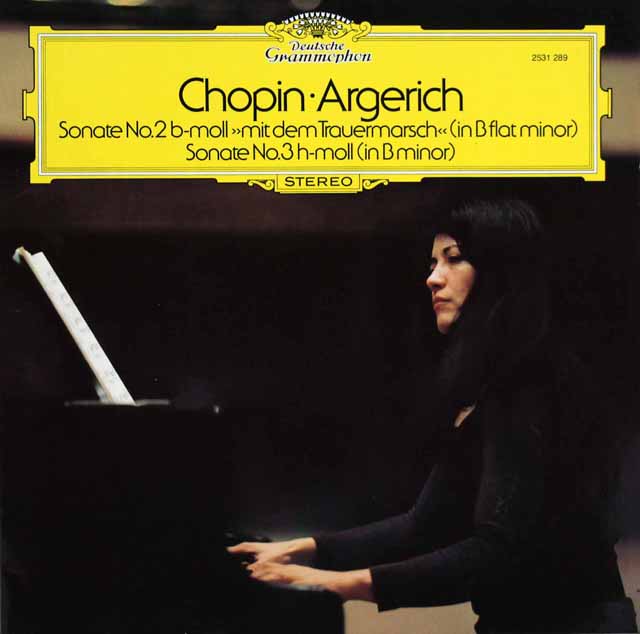 アルゲリッチのショパン/ピアノ・ソナタ第2番「葬送」、第3番　独DGG　3533　LP レコード