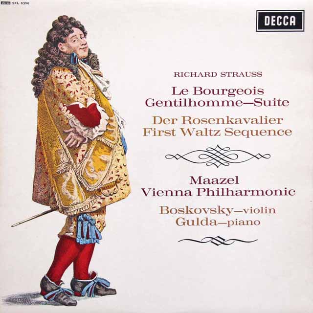 【オリジナル盤】　マゼール、グルダのR.シュトラウス/「町人貴族」、「ばらの騎士」ワルツ　英DECCA　33533　LP レコード