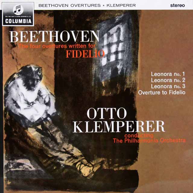 【オリジナル盤】　クレンペラーのベートーヴェン/「レオノーレ」序曲第1~3番、「フィデリオ」序曲　英Columbia　3533　LP レコード