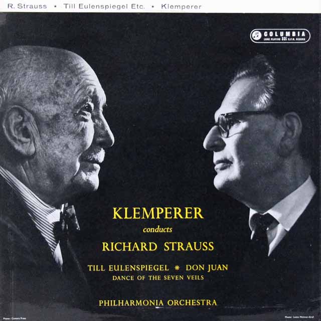 クレンペラーのR.シュトラウス/「ドン・ファン」ほか　英Columbia　3533　LP レコード