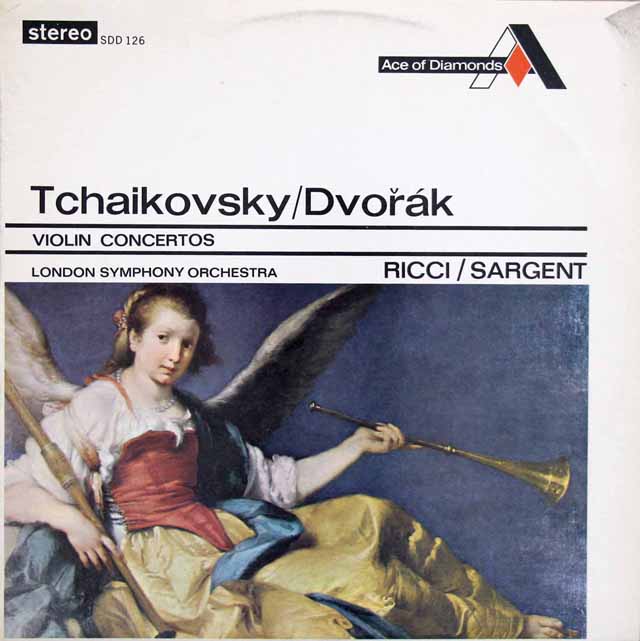 リッチ、サージェントのチャイコフスキー、ドヴォルザーク/ヴァイオリン協奏曲集　英DECCA（Ace of Diamonds）　3534　LP レコード