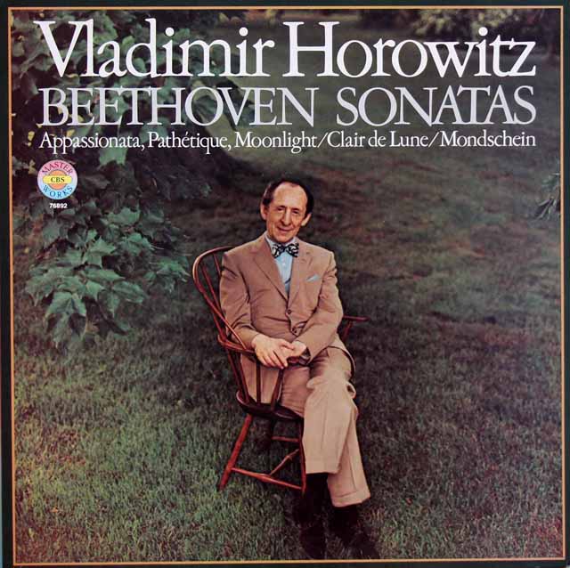 ホロヴィッツのベートーヴェン/「月光」、「熱情」、「悲愴」ソナタ　独CBS　3534　LP レコード
