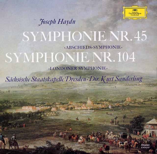 ザンデルリンクのハイドン/交響曲「告別」、「ロンドン」　独DGG　3534　LP レコード