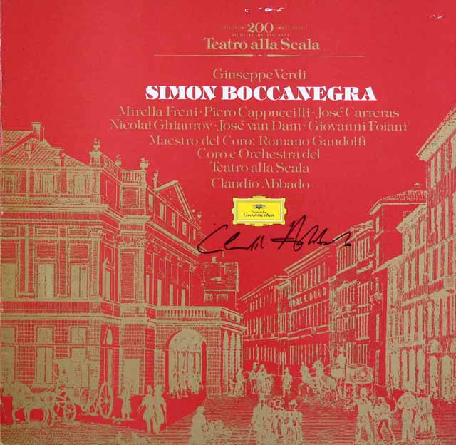 【直筆サイン入り】　アバドのヴェルディ/「シモン・ボッカネグラ」全曲　独DGG　3534　LP レコード