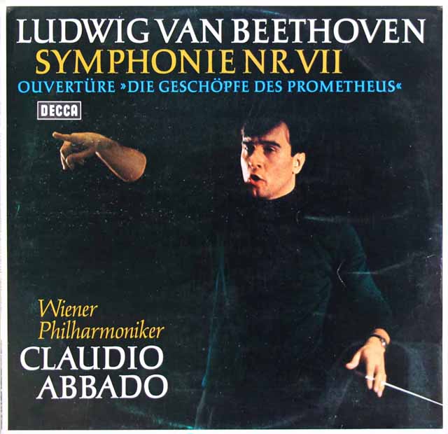 アバドのベートーヴェン/交響曲第7番ほか　独DECCA　3534　LP レコード