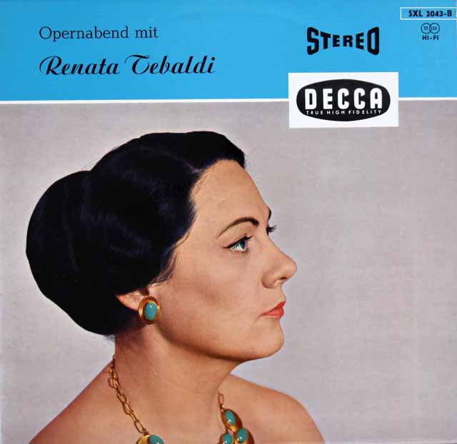 【独最初期盤】　テバルディの「オペラの夕べ」　独DECCA　3534　LP レコード