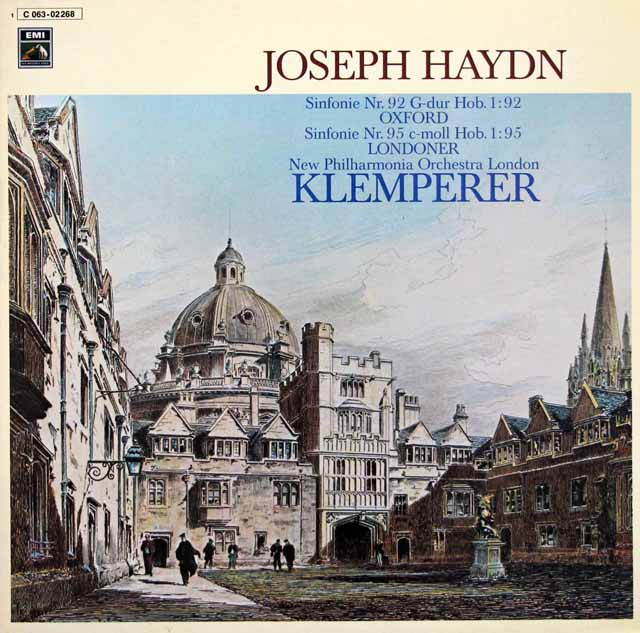 クレンペラーのハイドン/交響曲第92番「オックスフォード」、第95番　独EMI　3534　LP レコード