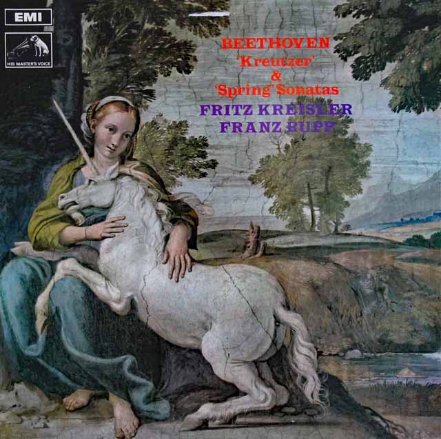 クライスラー、ルップのベートーヴェン/ヴァイオリンソナタ「クロイツェル」、「春」　英EMI　3534　LP レコード