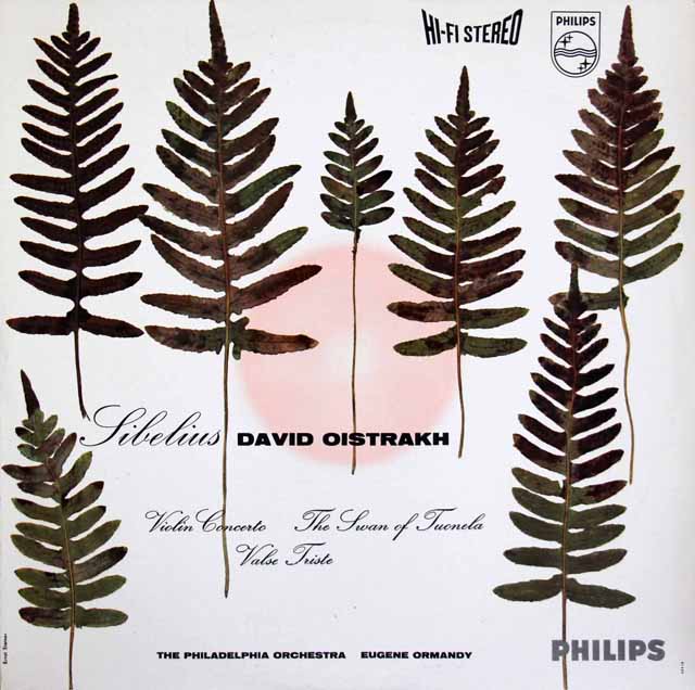 【オリジナル盤】　オイストラフ、オーマンディのシベリウス/ヴァイオリン協奏曲ほか　蘭PHILIPS　3535　LP レコード