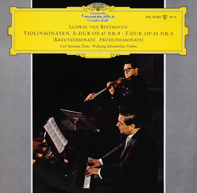 【モノラル】　シュナイダーハン、ゼーマンのベートーヴェン/ヴァイオリンソナタ「春」、「クロイツェル」  独DGG　3535　LP レコード