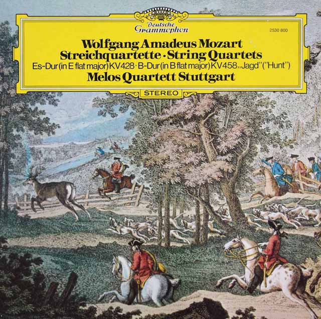 メロス四重奏団のモーツァルト/弦楽四重奏曲第16、17番「狩」　独DGG　3535　LP レコード