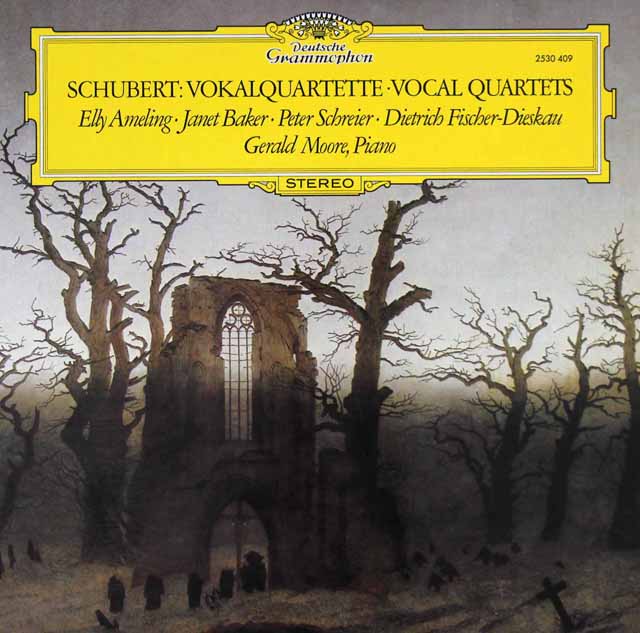 アメリング、ベイカー、シュライアー、ディースカウらのシューベルト/四重唱曲集　独DGG　3535　LP レコード