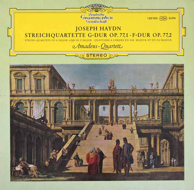 アマデウス四重奏団のハイドン/弦楽四重奏曲第81、82番　独DGG　3535　LP レコード