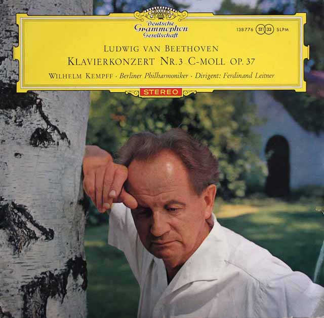 【赤ステレオ、独最初期盤】　ケンプ、ライトナーのベートーヴェン/ピアノ協奏曲第3番　独DGG　3536　LP レコード