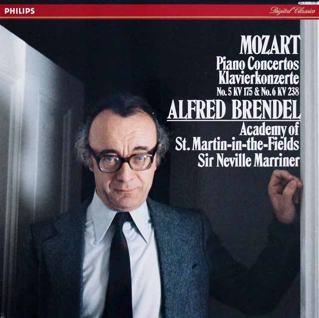ブレンデル、マリナーのモーツァルト/ピアノ協奏曲第5、6番ほか　蘭PHILIPS　3536　LP レコード