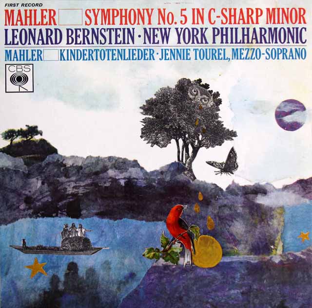 バーンスタインのマーラー/交響曲第5番ほか　英CBS　3536　LP レコード