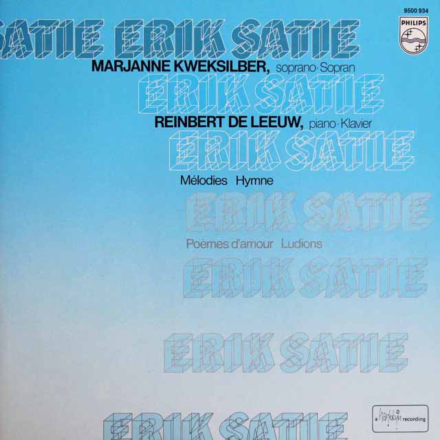 クヴェクジルバー、デ・レーウのサティ/歌曲集　蘭PHILIPS　3536　LP レコード