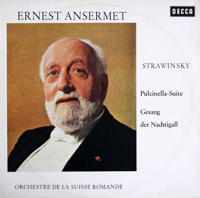 アンセルメのストラヴィンスキー/組曲「プルチネルラ」ほか　独DECCA　3537　LP レコード