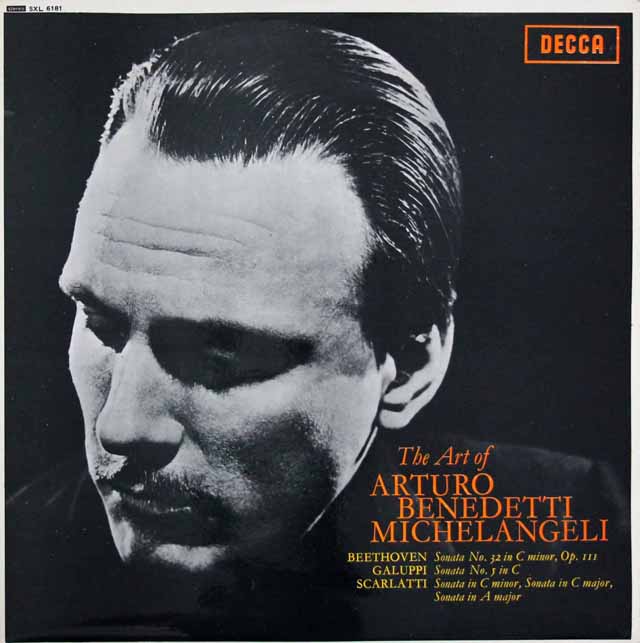 ミケランジェリのベートーヴェン、ガルッピ、スカルラッティ/ソナタ集　英DECCA　3537　LP レコード