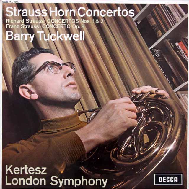 タックウェル、ケルテスのR.シュトラウス/ホルン協奏曲集　英DECCA　3538　LP レコード