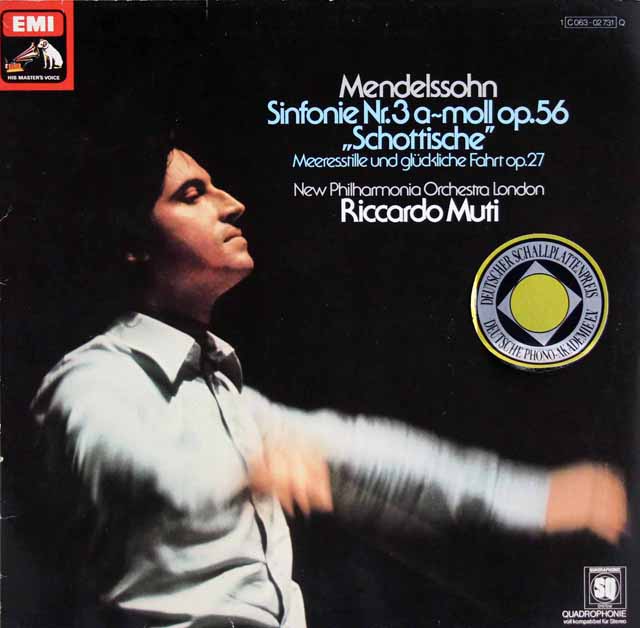 ムーティのメンデルスゾーン/交響曲第3番「スコットランド」　独EMI　3539　LP レコード