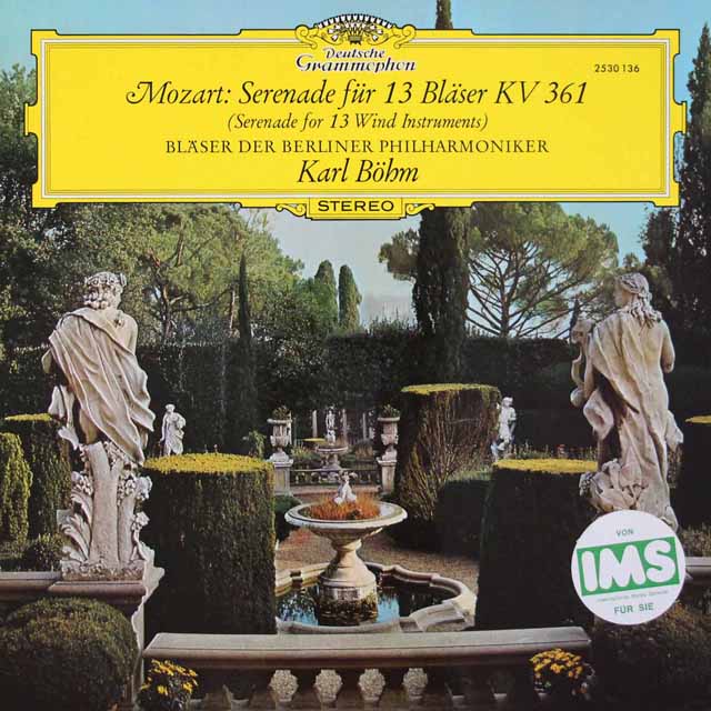 ベームのモーツァルト/13管楽器のためのセレナーデ第10番「グランパルティータ」　独DGG　3540　LP レコード