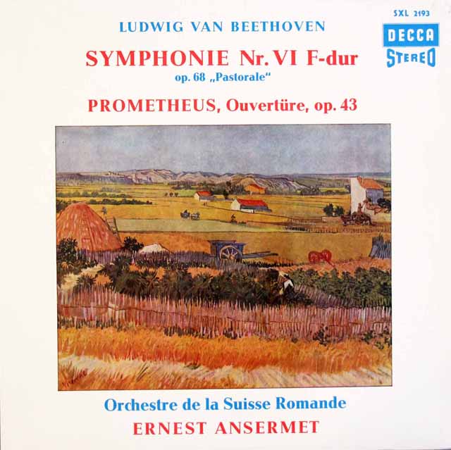 【独最初期盤】　アンセルメのベートーヴェン/交響曲第6番「田園」ほか　独DECCA　3540　LP レコード