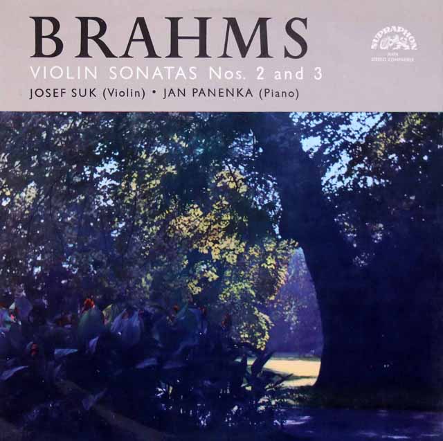 スーク、パネンカのブラームス/ヴァイオリンソナタ第2、3番　チェコSUPRAPHON　3540　LP レコード