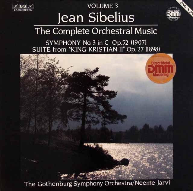 ヤルヴィのシベリウス/交響曲第3番ほか　独BIS　3540　LP レコード