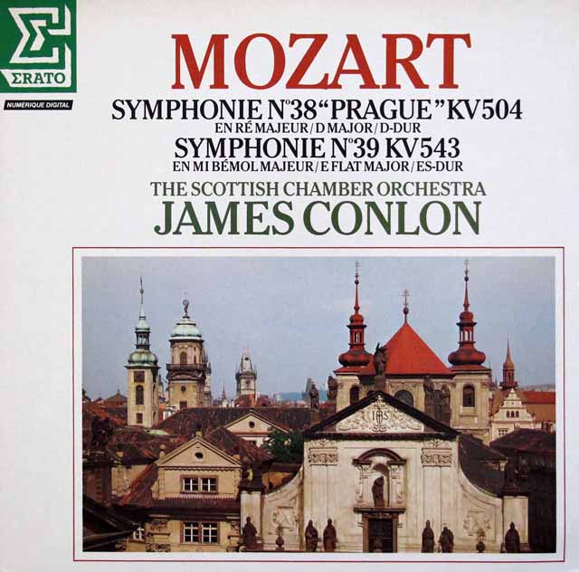コンロンのモーツァルト/交響曲第38番「プラハ」、第39番　仏ERATO　3540　LP レコード
