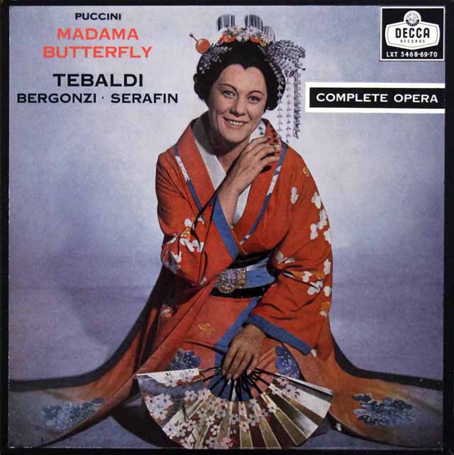 【モノラル】テバルディのプッチーニ/「蝶々夫人」全曲　英DECCA　3540　LP レコード