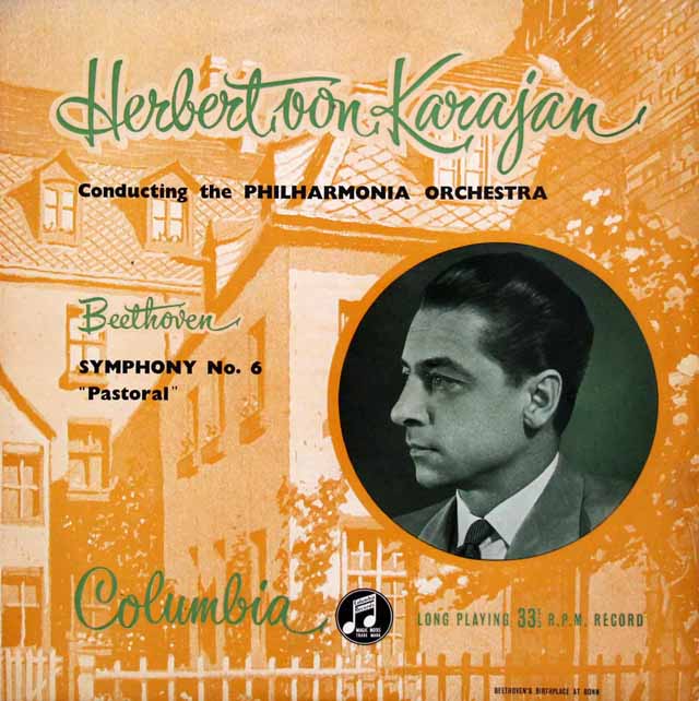 【オリジナル盤】　カラヤンのベートーヴェン/交響曲第6番「田園」　英Columbia　3540　LP レコード