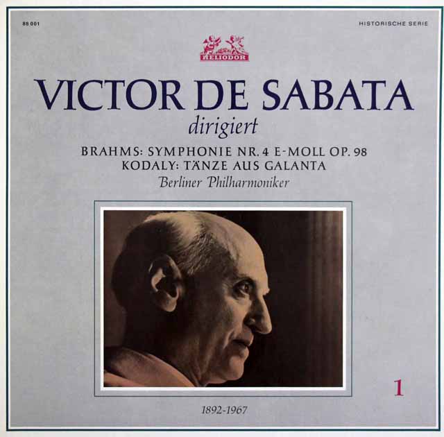 サバタのブラームス/交響曲第4番 ほか　独HELIODOR　3541　LP レコード