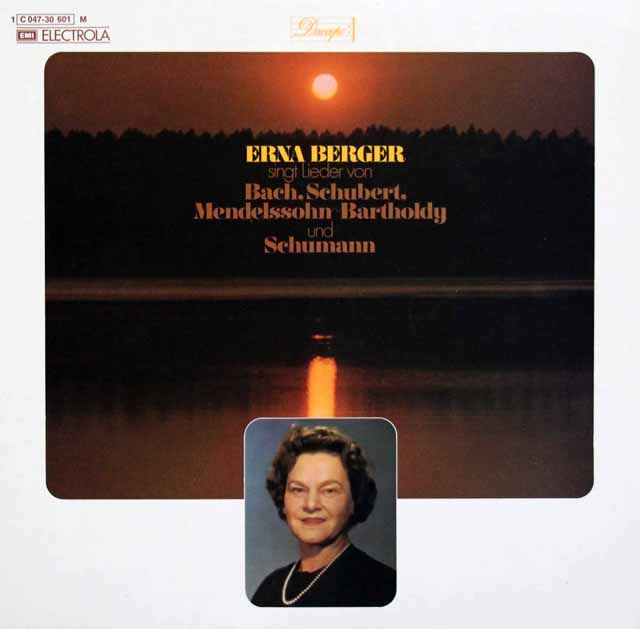 エルナ・ベルガーのシューマン/「女の愛と生涯」ほか　独ELECTROLA　3541　LP レコード