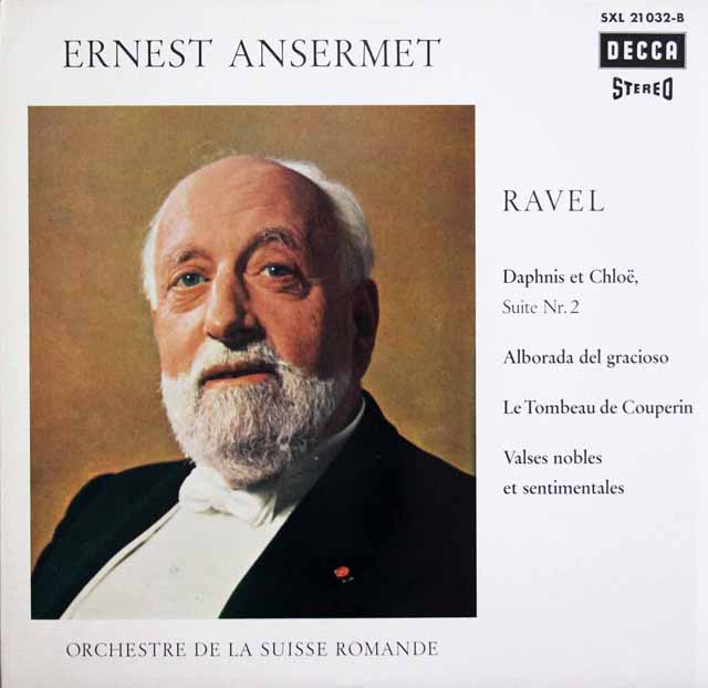 アンセルメのラヴェル/バレエ「ダフニスとクロエ」第2組曲ほか　独DECCA　3541　LP レコード