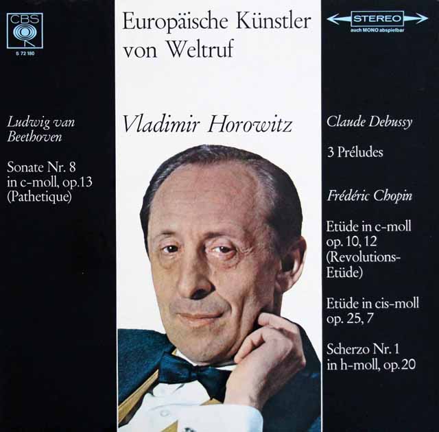 ホロヴィッツの「悲愴ソナタ」とショパン、ドビュッシー　独CBS　3541　LP レコード