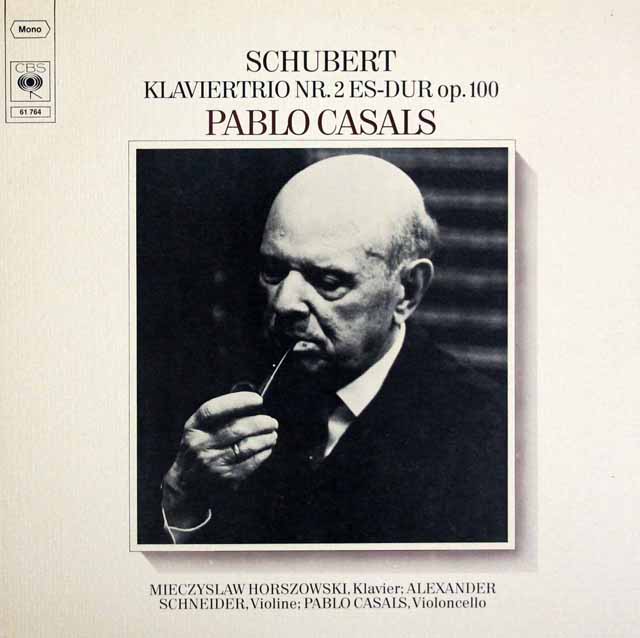 カザルスらのシューベルト/ピアノ三重奏曲第2番　独CBS　3541　LP レコード