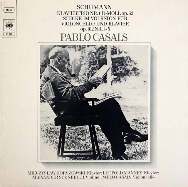 カザルスらのシューマン/ピアノ三重奏曲第1番ほか　独CBS　3541　LP レコード