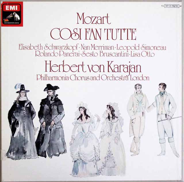 カラヤン&シュヴァルツコップのモーツァルト/「コジ・ファン・トゥッテ」全曲　独EMI　3541　LP レコード