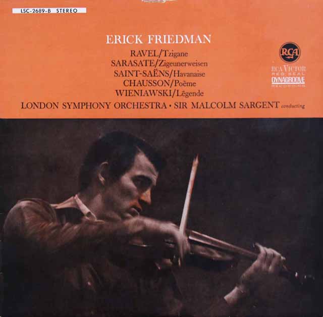 フリードマン、サージェントのサラサーテ/「ツィゴイネルワイゼン」ほか　独RCA　3542　LP レコード
