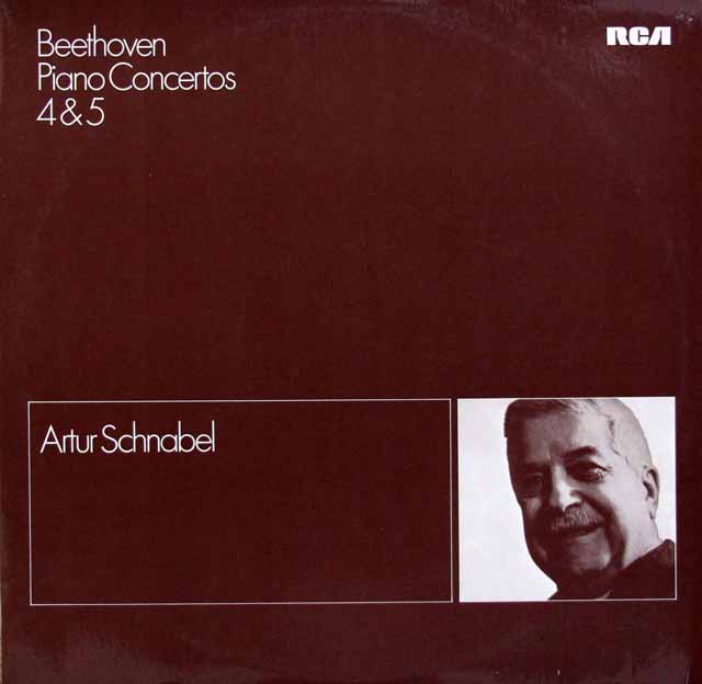 シュナーベル、ストックのベートーヴェンピアノ協奏曲第5番「皇帝」、第4番　独RCA　3542　LP レコード