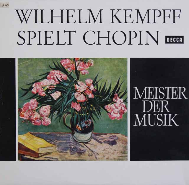 【サイン入りフォト付き】　ケンプのショパン/ピアノ作品集　独DECCA　3542　LP レコード
