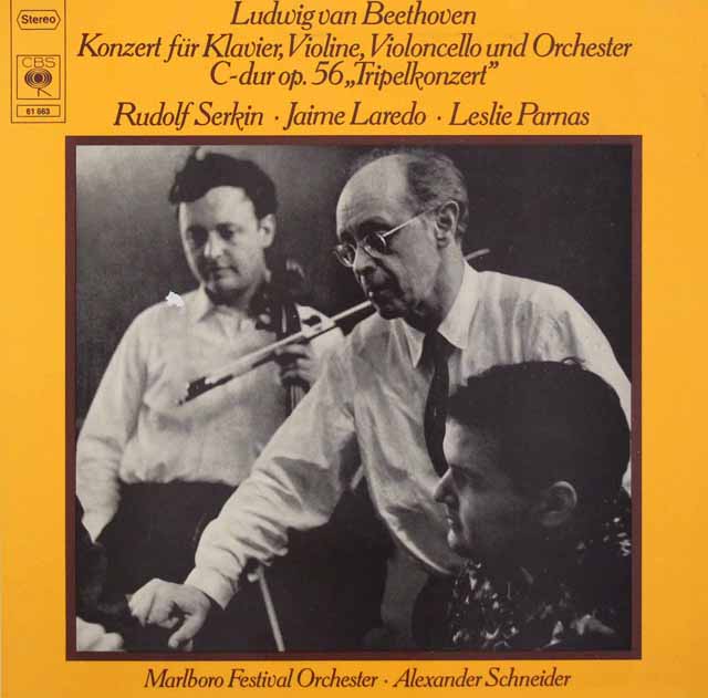 ゼルキン＆シュナイダーらのベートーヴェン/三重協奏曲　独CBS　3542　LP レコード