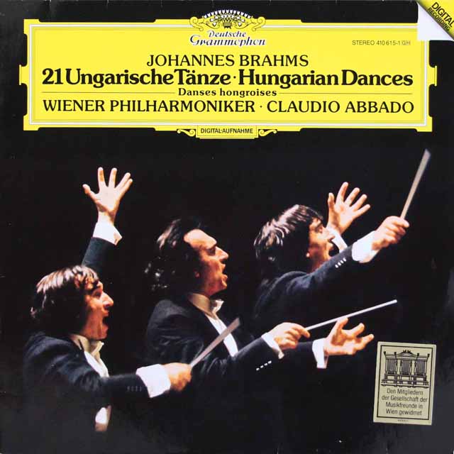 アバドのブラームス/ハンガリー舞曲集（全21曲）　独DGG　3542　LP レコード
