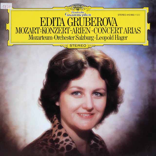 【サイン入りフォト付き】　グルベローヴァのモーツァルト/コンサート・アリア集　独DGG　3542　LP レコード
