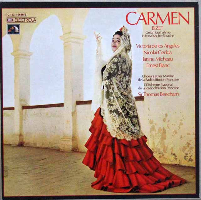 ロス・アンヘレス、ビーチャムのビゼー/「カルメン」全曲　独EMI　3542　LP レコード