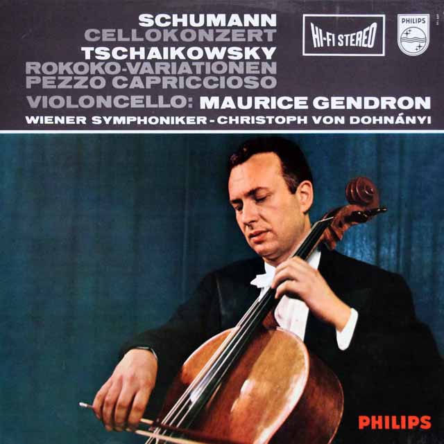 【オリジナル盤】　ジャンドロンのシューマン/チェロ協奏曲ほか　蘭PHILIPS　3601　LP レコード